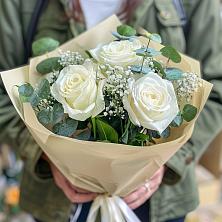 Букет Нежные грёзы в Нижнесортымском Букет цветов из: Розы в Нижнесортымском