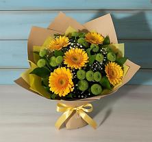 Букет цветов из:  Герберы и Хризантемы #REPLACE_PRED# Нижнесортымском