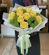 Букет цветов из:  Хризантемы и Розы в Нижнесортымском