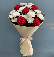 Букет цветов из:  Розы и Хризантемы в Нижнесортымском