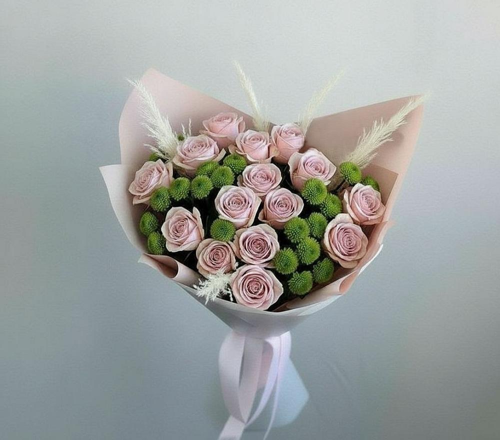 Букет цветов из: Розы и Хризантемы в Нижнесортымском