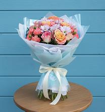 Букет цветов из:  Хризантемы и Розы в Нижнесортымском